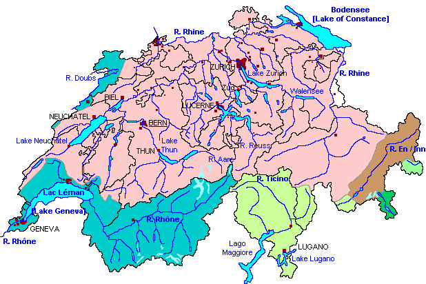 Yverdon les Bains map switzerland